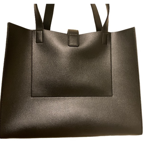 Structured black tassel tote handbag - Picture 2 of 4